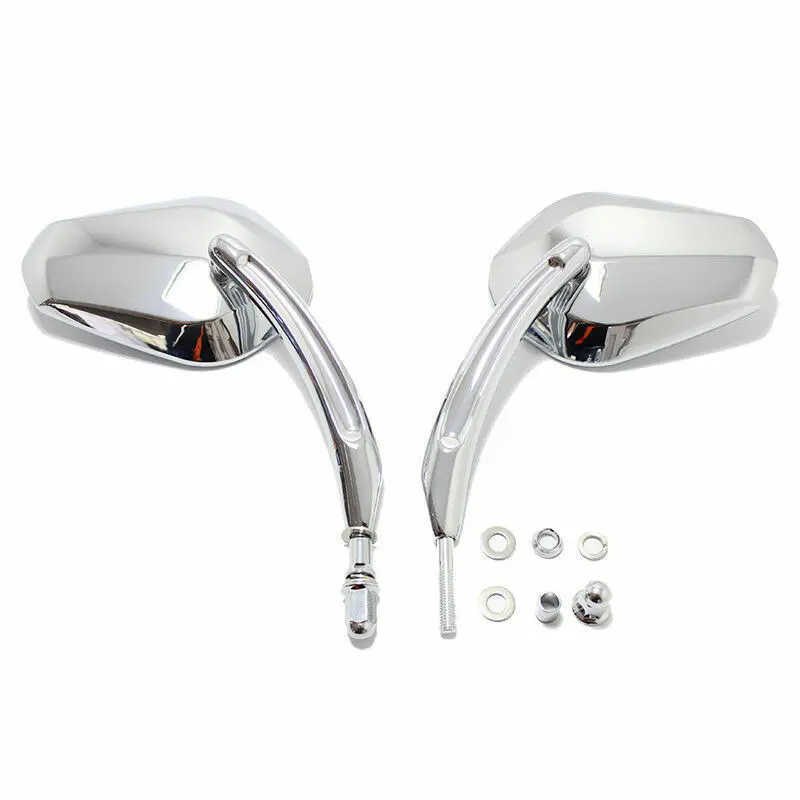 Motorcycle Chrome Rearview Side Mirrors For Harley Davidson And Big Dog Softail