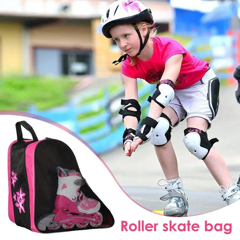 Ice Skate Bag Children Roller Skate Shoes Carrier Bag Clothes And Water Bottles Organization Bag For Skating Lovers Beginners