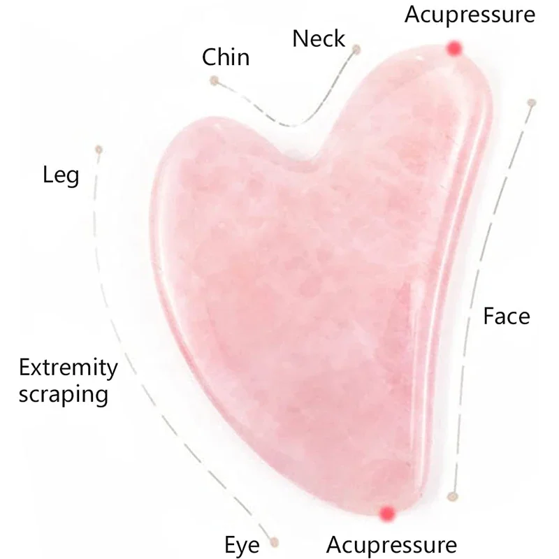 1pc Heart Shape SPA Massage Gua Sha Massage Tools Stone Scraper  Facial Tool for Face Neck Body Prevents Wrinkles Beauty Care