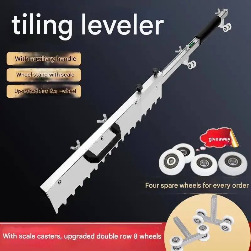 Thickened tile leveler,scraper, ruler, automatic folding floor tile and wall tile leveling machine, tiler paving auxiliary tools