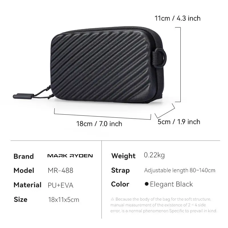 Mark Ryden New Fashion Mobile Phone Bag Men\'s Messenger Bag All-match Mini Small Crossbody Bag Coin Purse Vertical Handbag