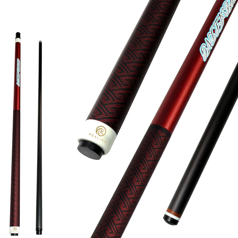 High-End 12.9mm Three-Section Billiard Pool Cue Stainless Steel Carbon Fiber Forearm Pool