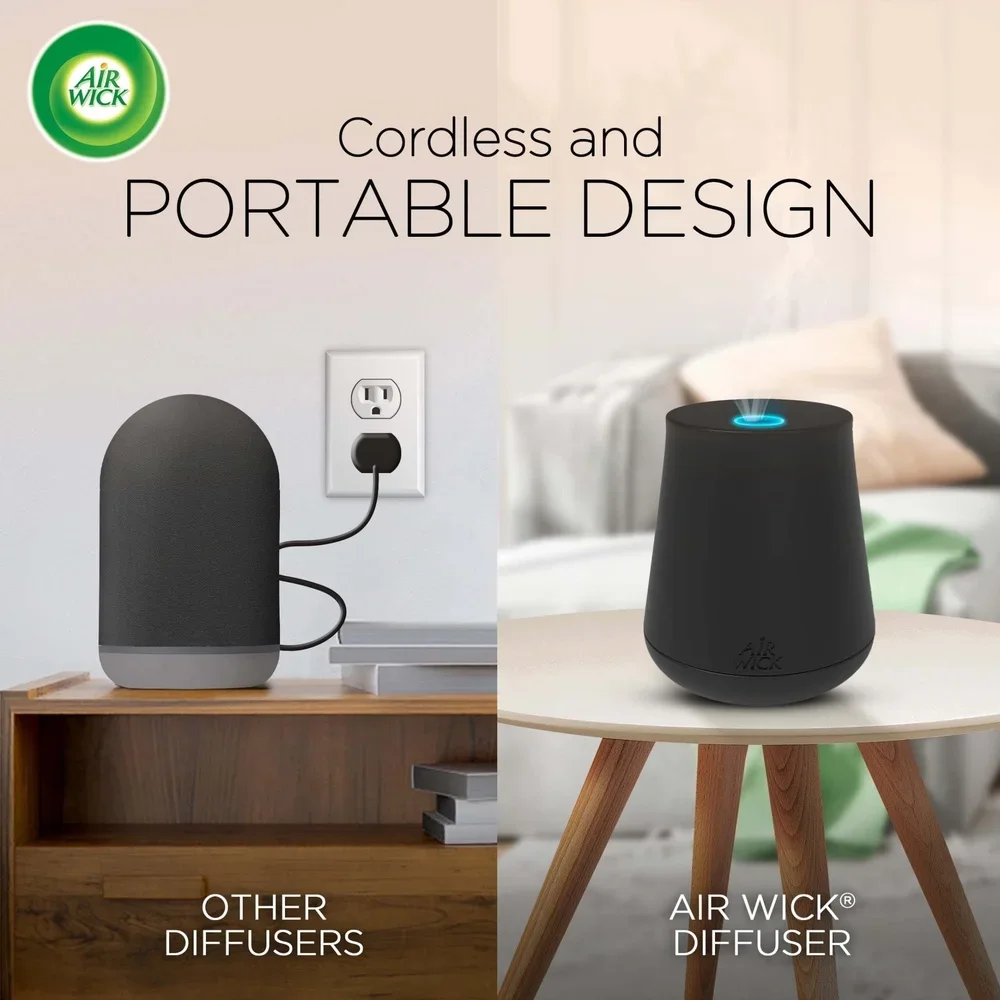 عبوة الضباب الأساسي عدد 2 عدد البطيخ التوت معطّر الهواء الزيوت الأساسية العطر الطبيعي المحمولة قابل للتعديل إزالة الروائح الكريهة