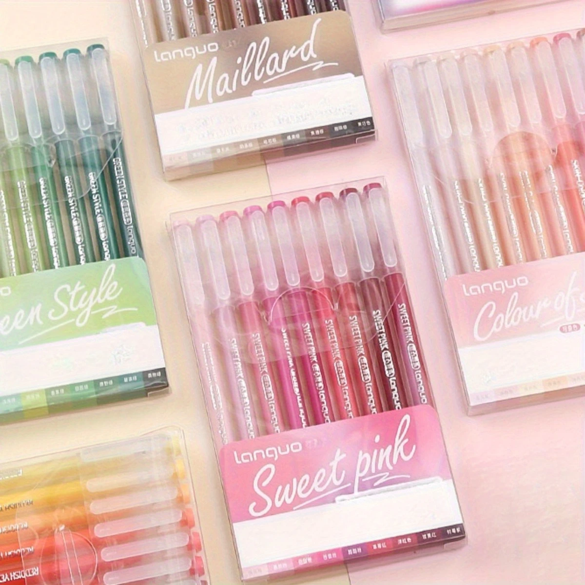 9pcsColor Gel Pen Set Kawaii Aesthetic Stationery Pretty Stationery Student Diary Pen Handbook Pen Color Markers School Supplies