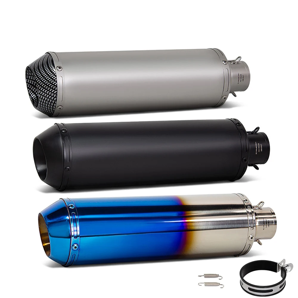 

Motorcycle Exhaust slip-on Project Muffler Universal 51MM Long Style For NINJA650 PCX GSXR150 R25 G310GS AEROX 250SR NK450 Z500