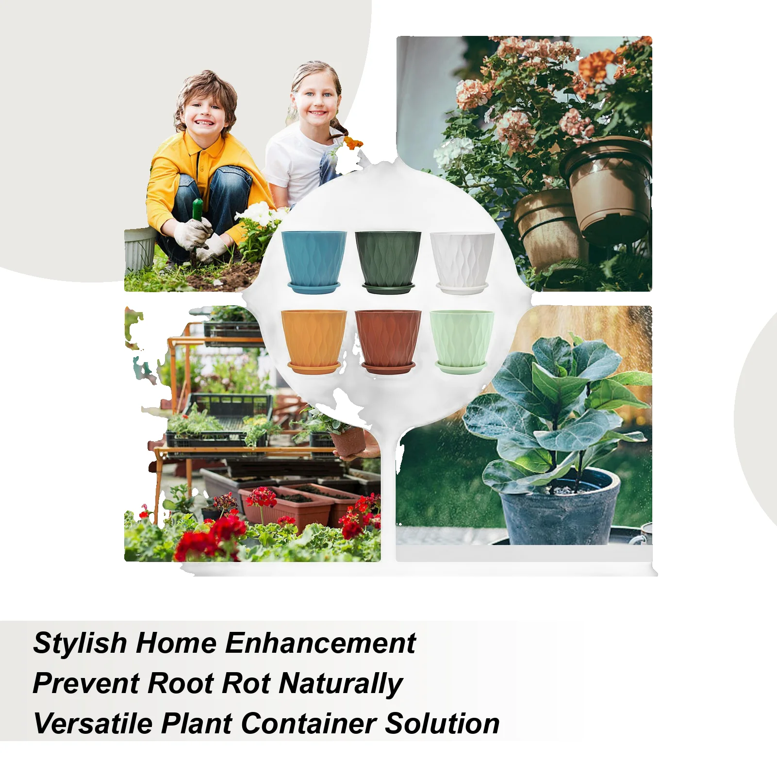 

Цветочные горшки для комнатных растений, суккулентов, садовые цветочные горшки для дома, офиса, кухни, ванной, спальни, балкона, патио