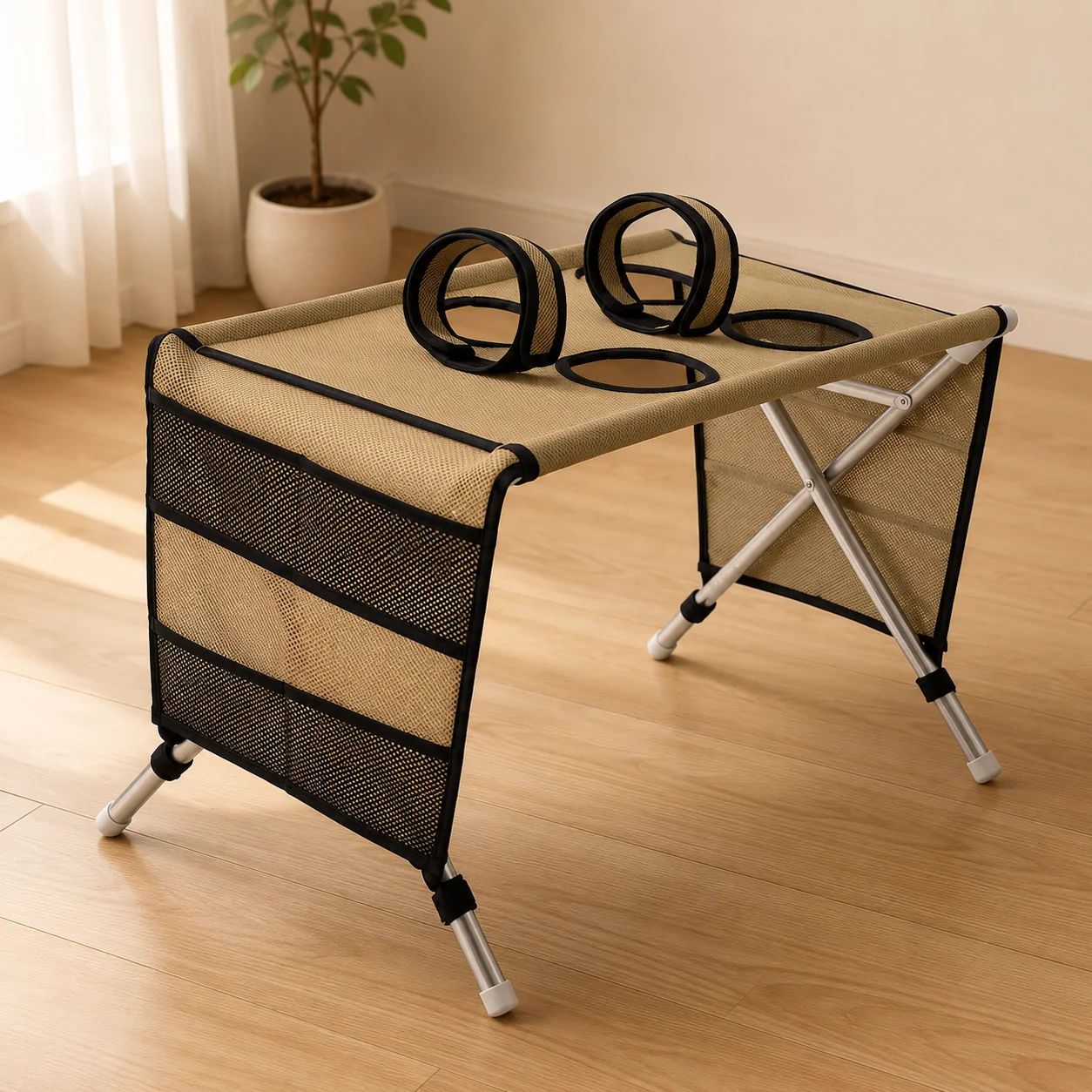 Upgraded Foldable Pet Grooming Stand Portable Dog Cat Bathing Rack Adjustable Restraint Mesh Space Saving Pet Care Table
