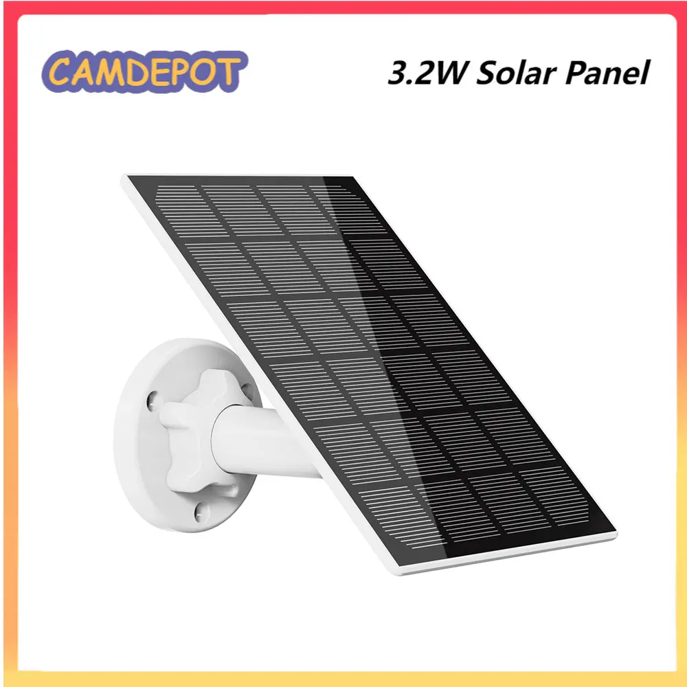 vicohome painel solar a prova dagua para camera alimentadora de passaros usb port power bateria recarregavel camera ip 32w 5v m 10 ft 01