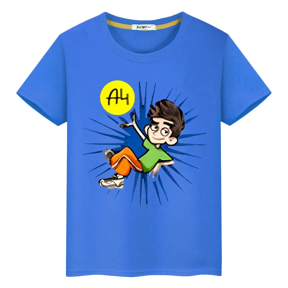 Camiseta de algodón 100% para niños, camisa de orgullo y2k de una pieza, Tops cortos de anime Merch A4 Lamb, ropa para niños y niñas