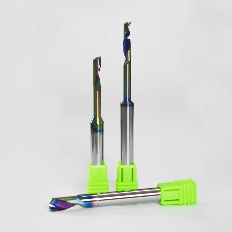 Wholesale Price Color Coated Profiling Single Slot Spiral Drill Bits Tungsten Carbide End Mills Aluminum Cutters