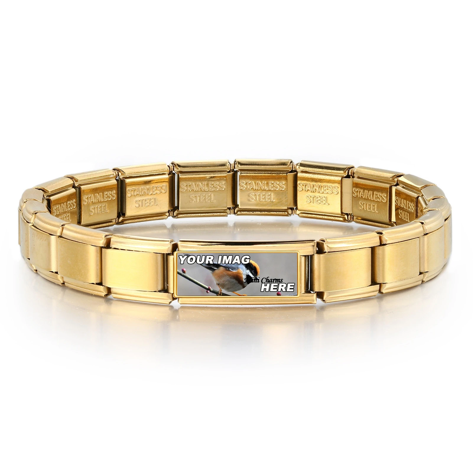 ميجا سوبر ستاندرد مخصص تخيل الصورة الإيطالية سحر ربط صالح 9/18 مللي متر سوار الفولاذ المقاوم للصدأ DIY صنع خرز للمجوهرات #5