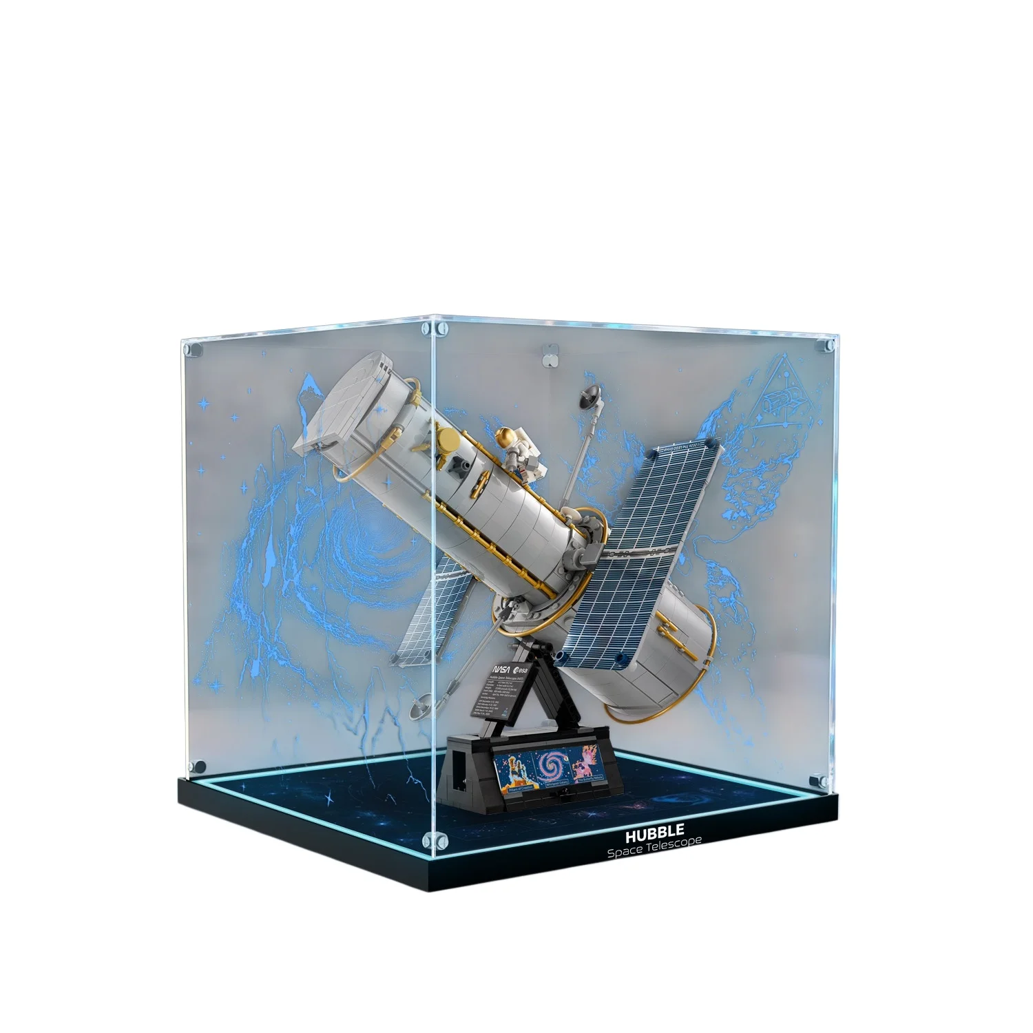 New 3mm Acrylic Dustproof Display Box for Lego 11382 Hubble Space Telescope Model Storage Box Organizer(Lego Set not Included)