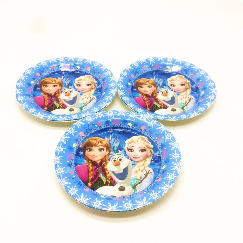 Neue Disney Frozen Elsa Anna Frozen 2 Geburtstagsparty-Zubehör, Tassen, Pappteller, Tischdecken, Babyparty, Kinder, Mädchen, Schneekönigin