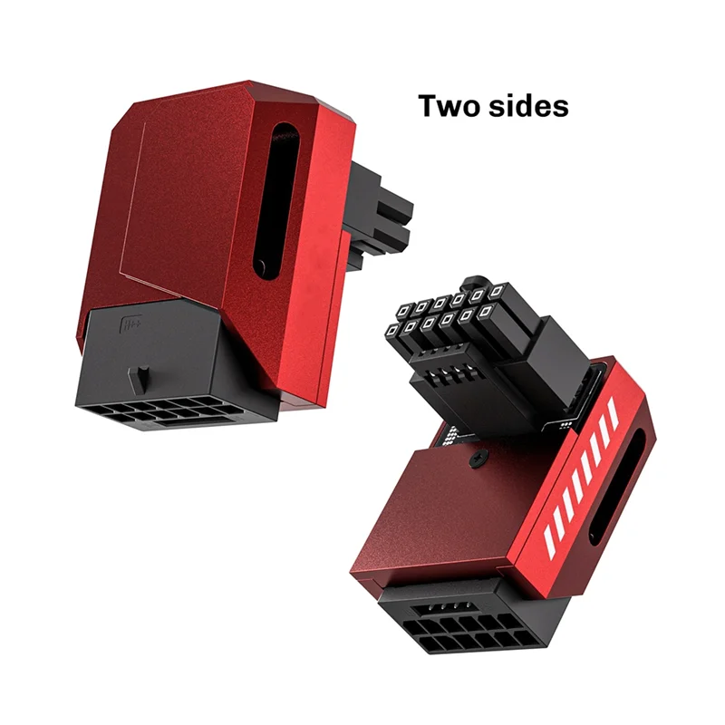 Upgraded 12V 16Pin 90 Degree Angled Turning Connector Power Adapter 12VHPWR GPU Male To Female Connector For Desktop Graphic Car