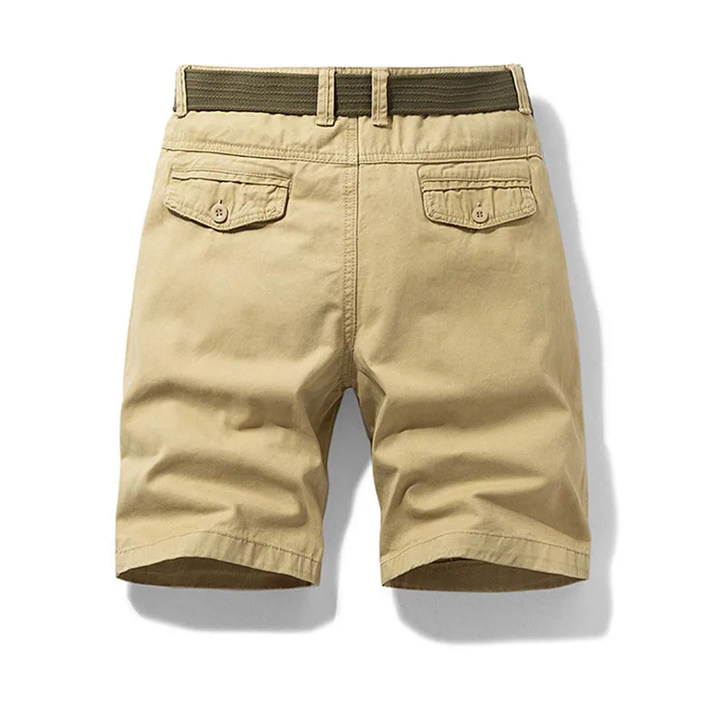 Shorts retrô de algodão masculino casual na altura do joelho, novo, para primavera e verão