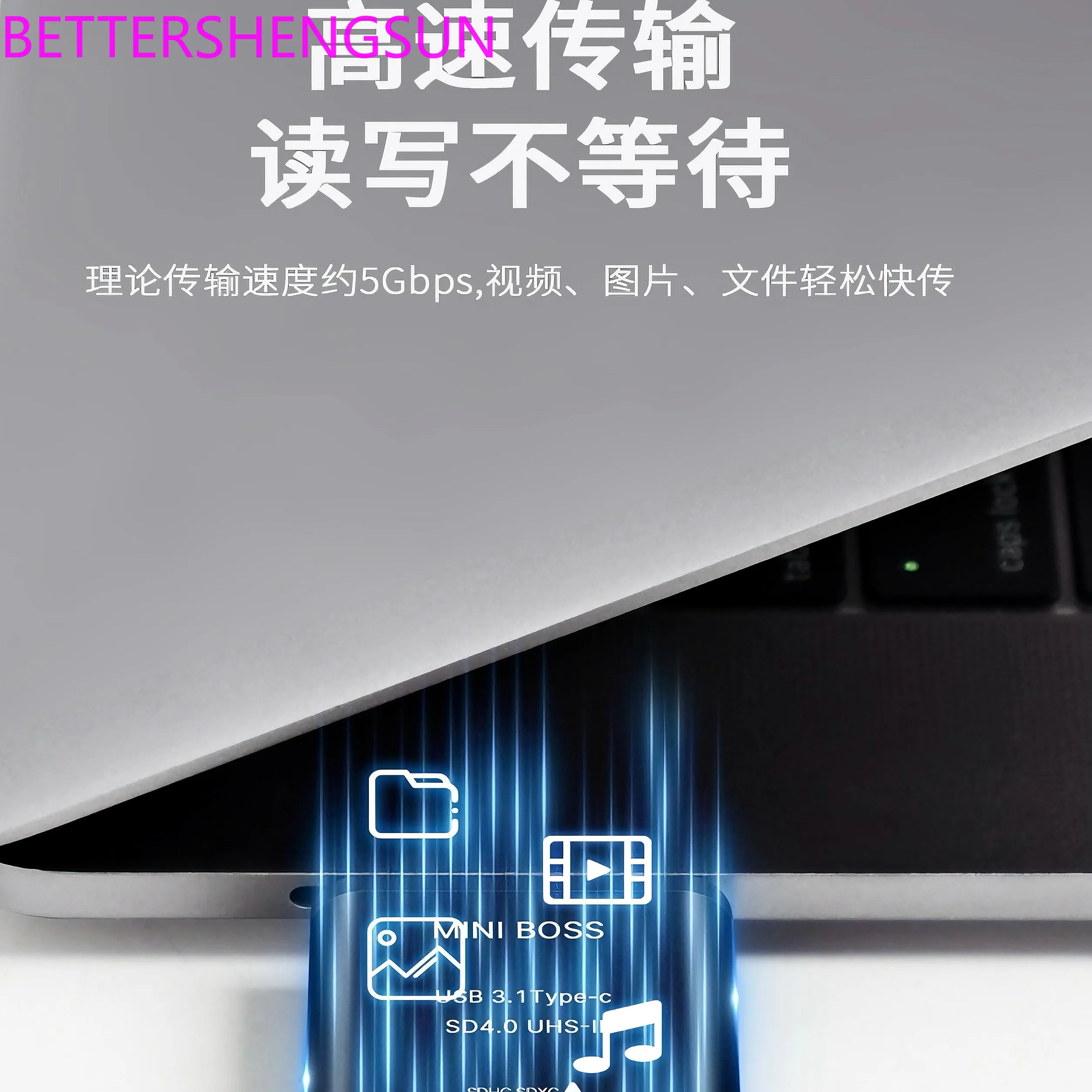 SD4.0 Reader USB 3.0 Supports SD UHS-II/V60/V90 Cards 2-in-1