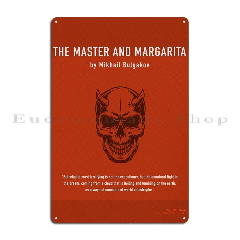 The Master And Margarita Metal Plaque Poster Cinema Classic Printed Bar Decoration Tin Sign Poster