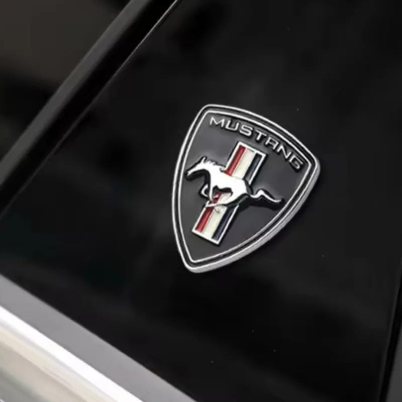 3D Car Badge Body Side Metal Stickers Shield Styling Auto Accesorios For Ford Mustang 350 500 GT Cobra