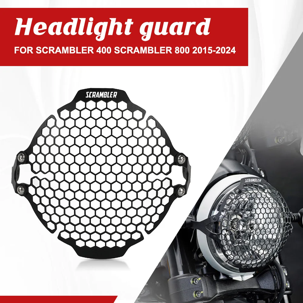 

2015-2024 2025 For Ducati Scrambler800 Scrambler 800 400 Motorcycle Accessories Aluminum Headlight Guard Grille Cover Protection