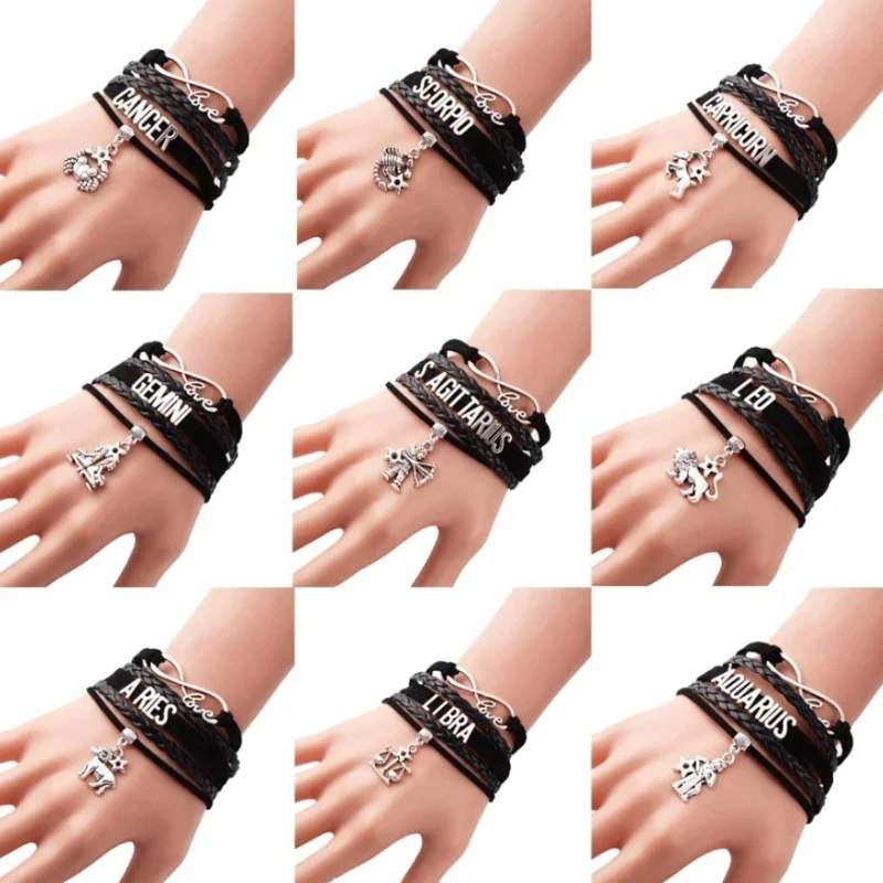 Animal Heart Infinity Love Charm Bracelets Women Men Girl Boy Unisex Multilayer Leather Jewelry Gift Many Styles