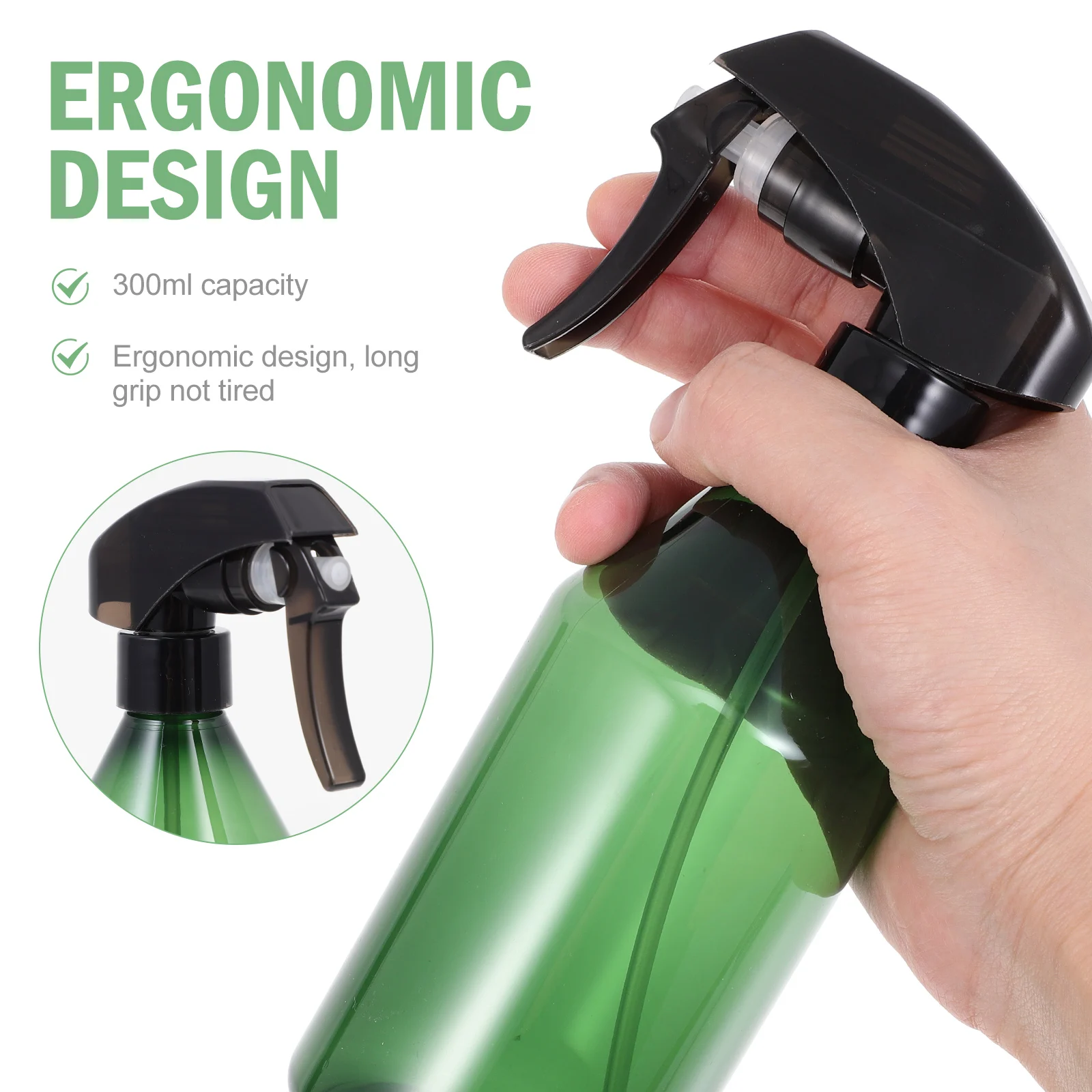 

2pcs Spraying Bottles Watering Narrow Small Makeup Setting Moisturizing Plant Hair Salon Garden Home Bonsai PET PP Durable