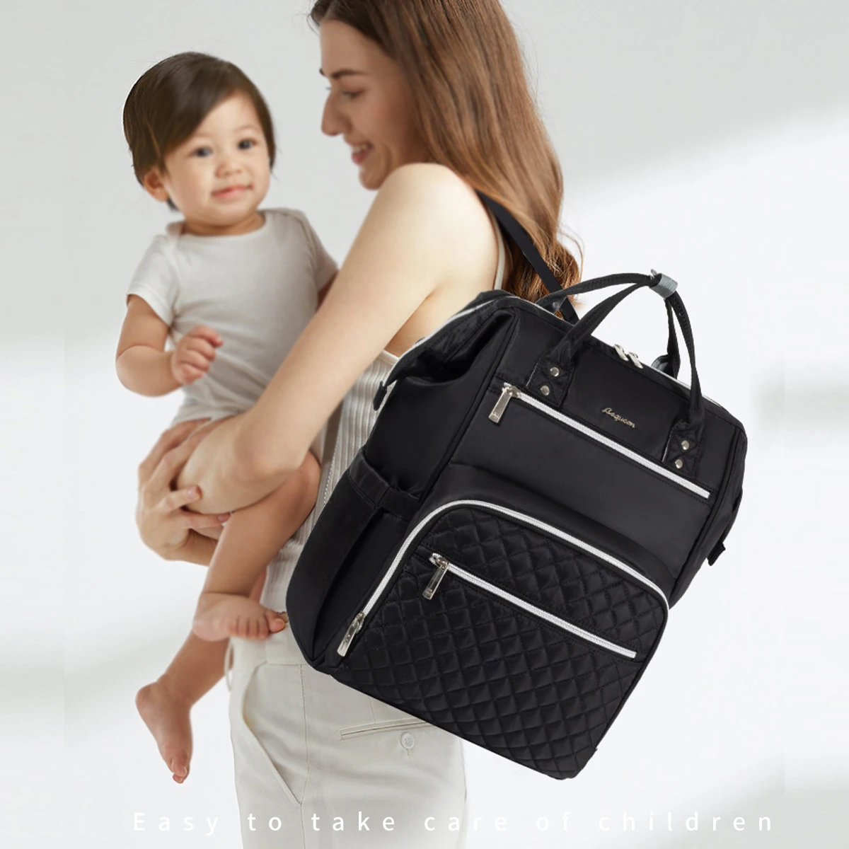 

Baby Mommy Bag Waterproof Large Capacity Fashionable and High Quality Supplies for Pregnant Women Babies Diaper Backpacks