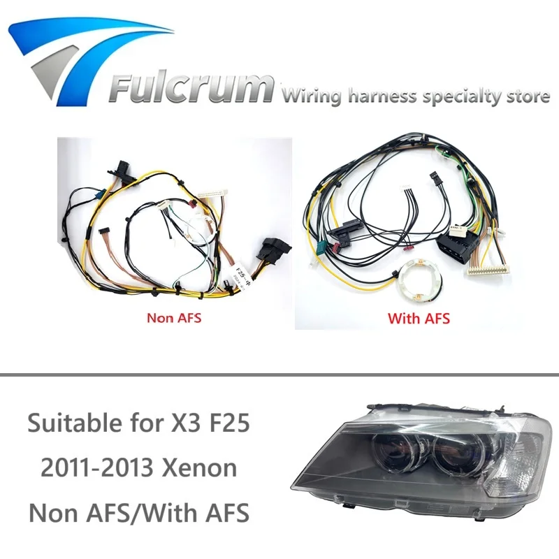 

Suitable for BMW X3 F25 2011-2013 xenon headlight wiring harness assembly internal wire harness plug non AFS and with AFS