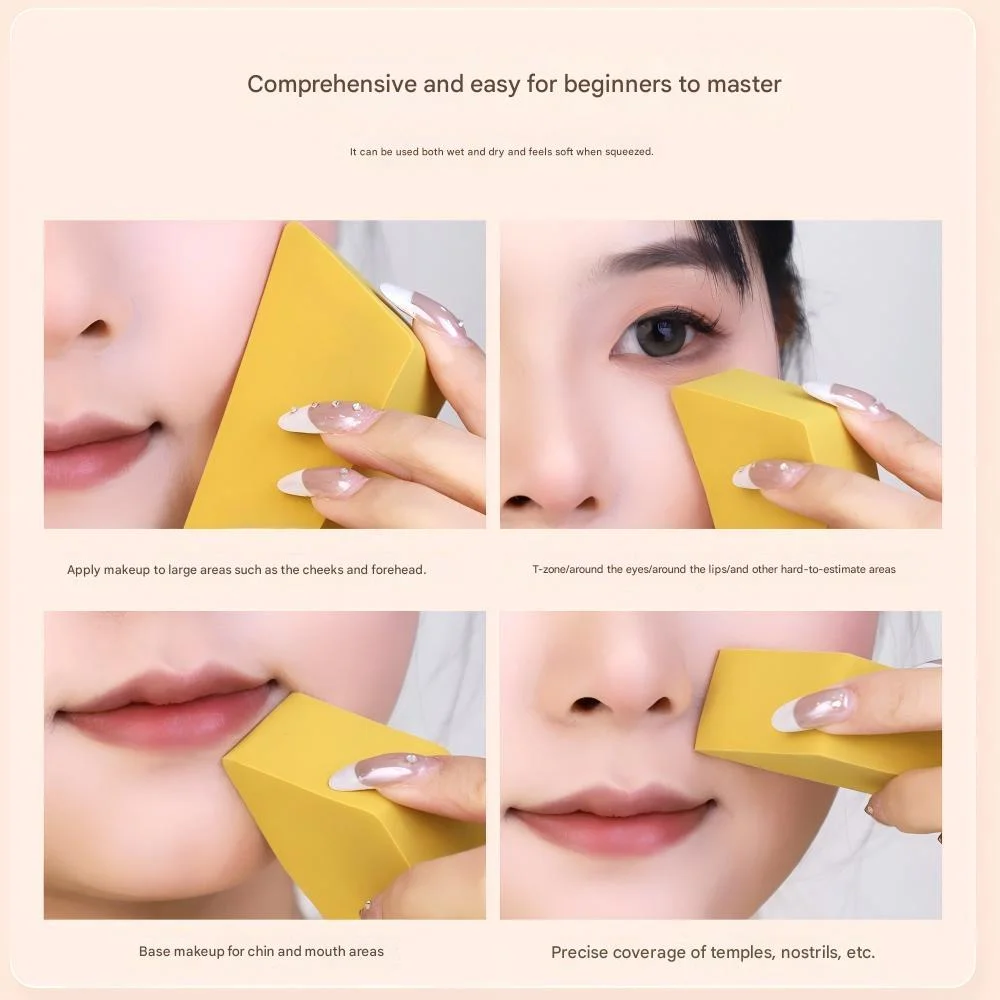 يمكن استخدام نفخة مكياج الجبن متعددة الأوجه على شكل فريد من نوعه رطبًا أو جافًا وناعمًا ولا يتشوه بسهولة على المكياج بسلاسة