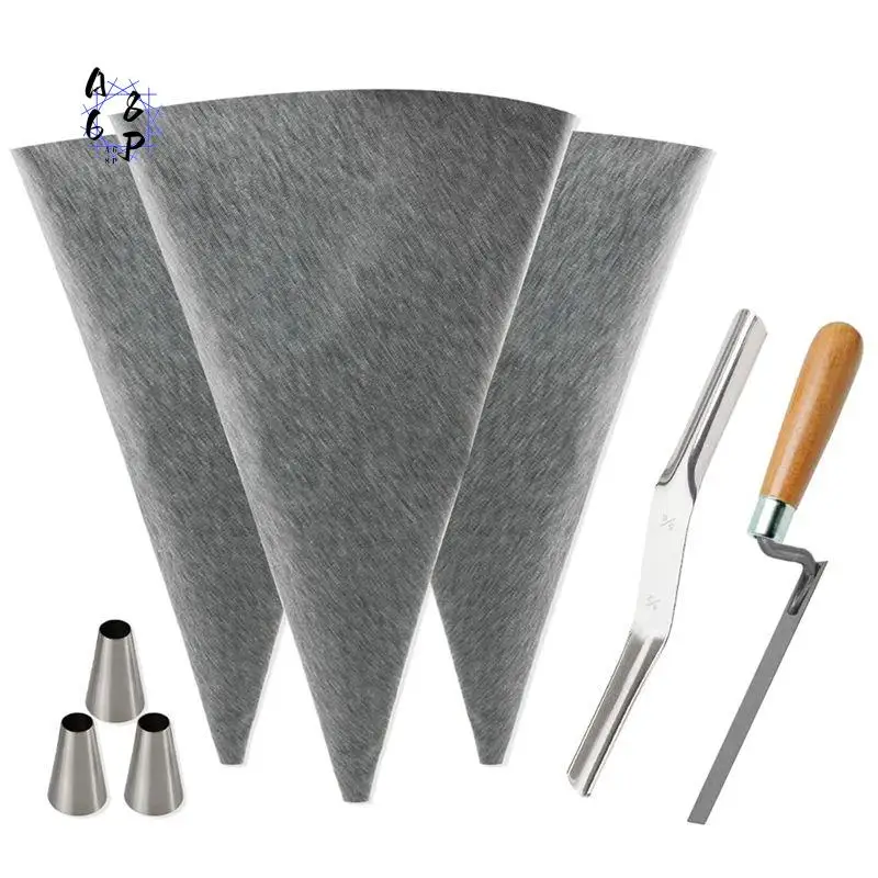 A68P-Tile Grout Masonry Mortar Bags, Cement Sealing Bags, Grout Bags With Metal Tips, Grout Bags For Tile Installation