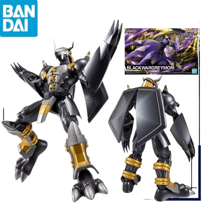 En stock Original Bandai Anime Digimon Adventure FRS TV Black War Greymon PVC modelo de ensamblaje juguetes figura de acción regalo coleccionable