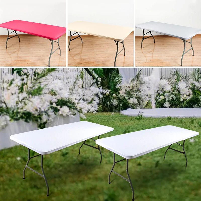 

1PC Elastic Close-fitting Picnic Tablecloth Spandex Polyester Table Cloth Washable Folding Non-polishing Rectangular Table Cover