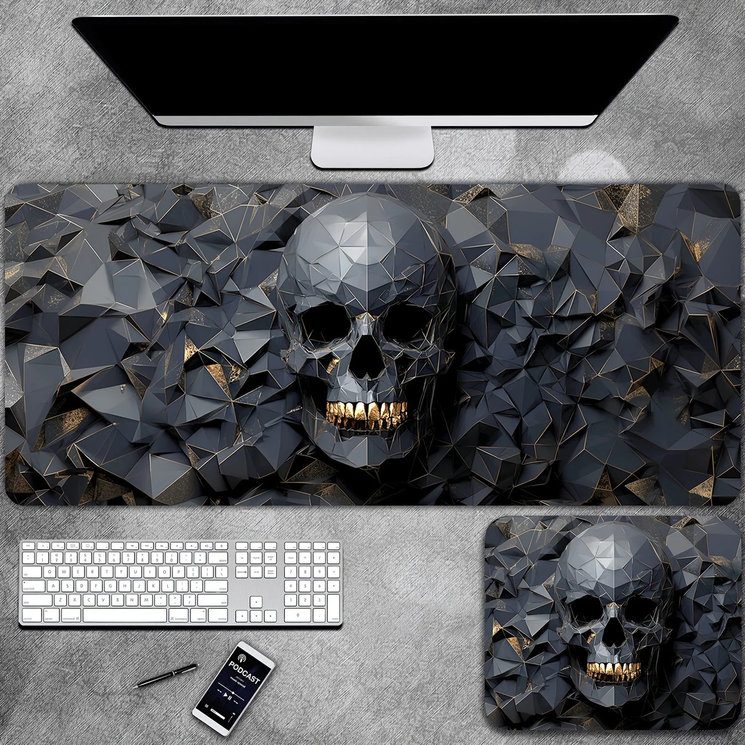 

Wide Desk Mat Mouse Pad precision cloth glide grip rubber base for office computer keyboard workspace comfortable desk accessory
