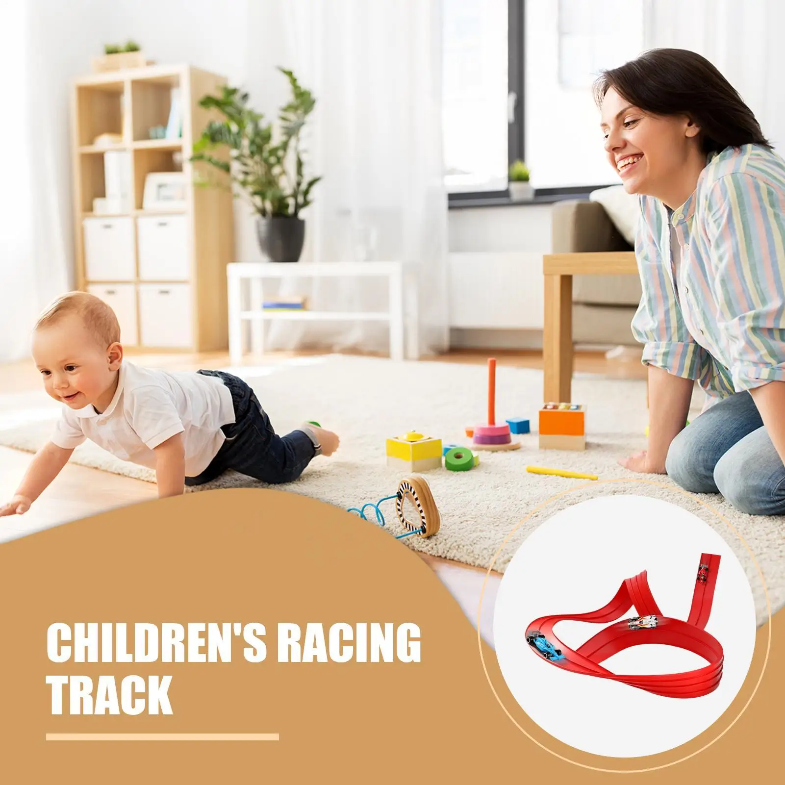 

16 Ft Roll Up Car Track Include 4 Alloy Vehicles And 8 Suction Cups Portable Flexible Race Track Toy Set For Kids Ages 4 Up