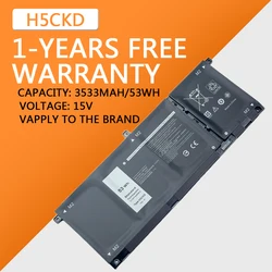 New H5CKD Battery For Dell inspiron 15 5501 7300 7506 latitude 15 3510 3120 9077G TXD03 15V