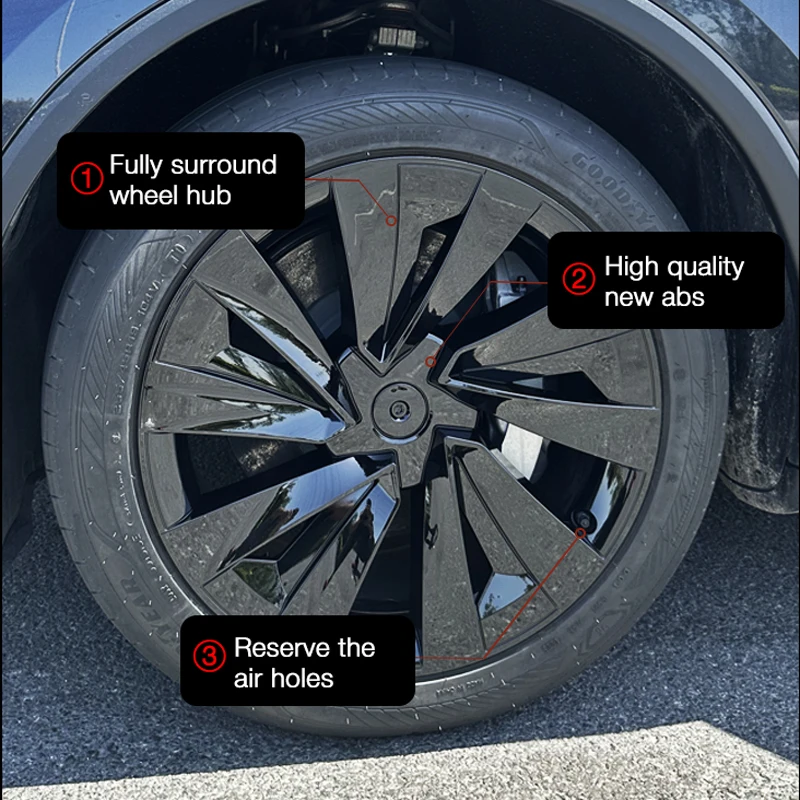 4 SZT. Kołpaki na felgi Tesla Model Y Juniper 19-calowe, nakładki na koła Performance, zamienne, pełne felgi, akcesoria 2025