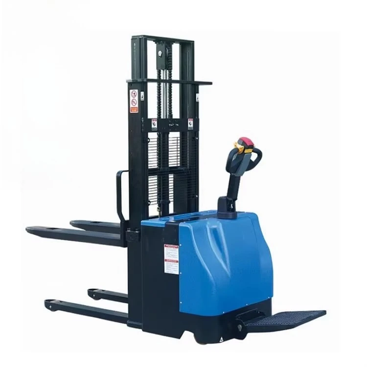 2 tons electric forklift stacker warehouse 13m lifting height 400AH battery DC electric stacking operation