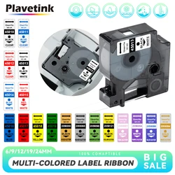 PLAVETINK-cartucho de cinta de etiquetado, Compatible con Dymo D1, LabelManager, Writer Maker, 45013, 45010, 45018, 40913 P, 280, 1 unidad, 160, 260, 300