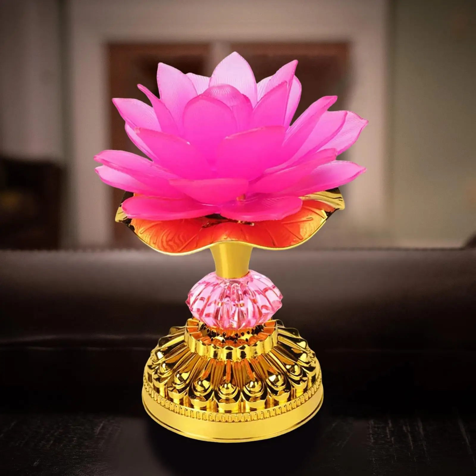 Buddhist Night Light Buddha Wishing Light Decoration Prayer Lamps Color Changing 21 Buddhist Songs Lotus Lamp for Home Indoor