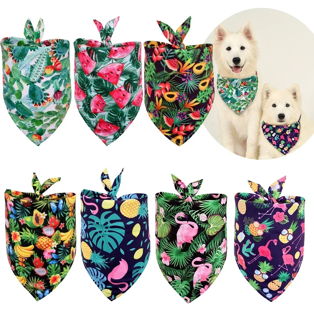 50PCS Christmas Decorate Pet Dog Bandanas Bulk Festival Pattern Puppy Halloween Pet Bandanas Wholesale Doggy Big Dog Accessories