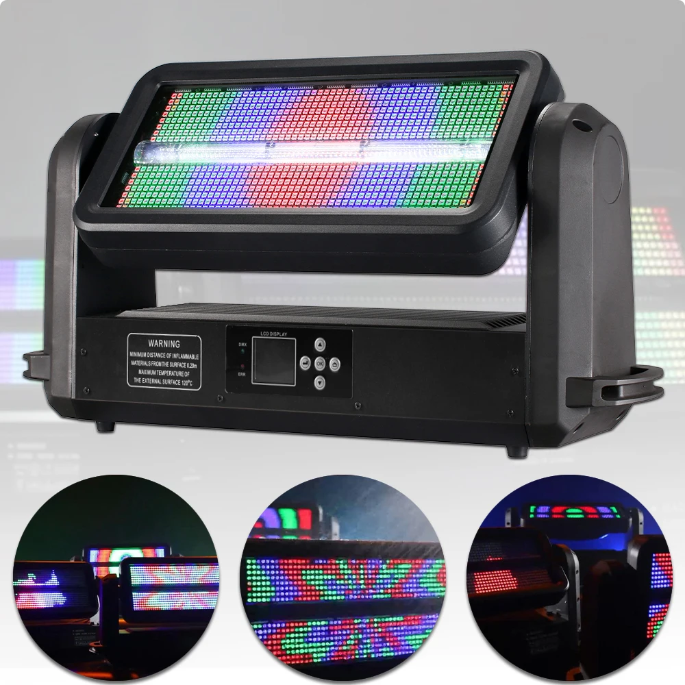 

LED RGB 3in1 Beam Strobe Lights DMX Controller Moving Head Super Bright Dj Disco Party Washing Bar Strobe Stage Lighting Effects