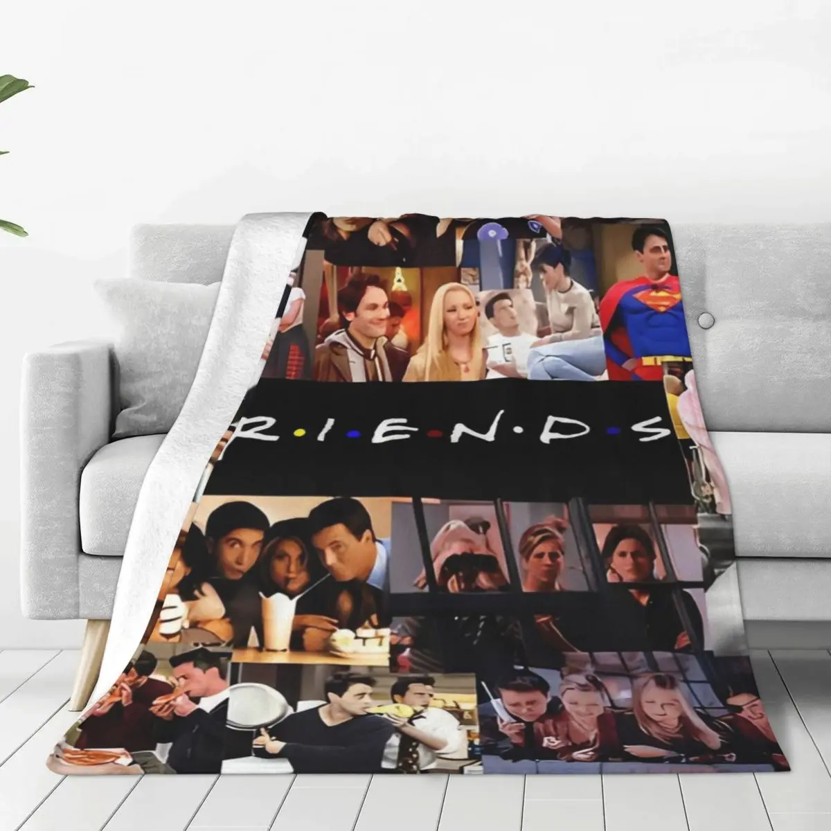 Friends TV Series Flannel Blankets Character Pattern Super Warm Bedding Throws for Outdoor Picnic Print Bedspread Sofa Bed Cover