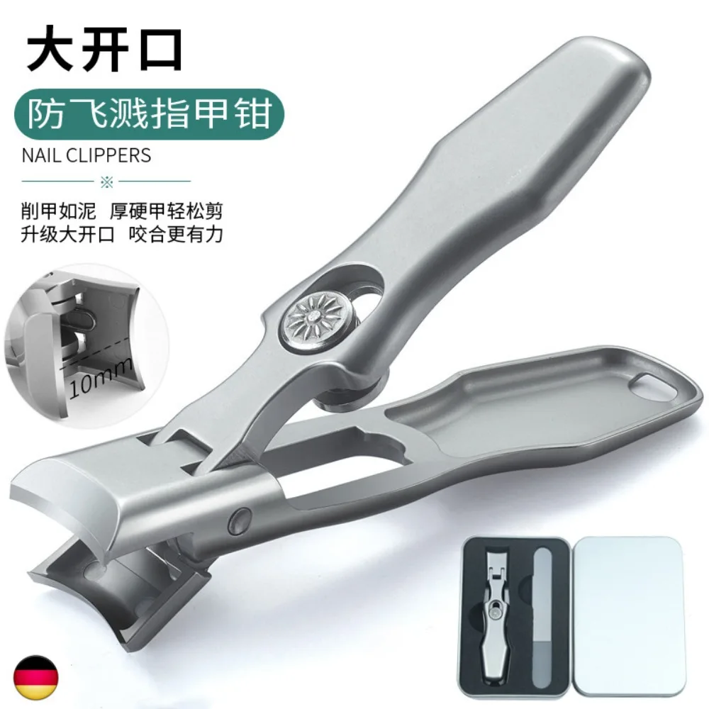 

Кусачки для ногтей из нержавеющей стали с защитой от брызг, с широким раскрытием, портативные, для удаления омертвевшей кожи, триммер для кутикулы
