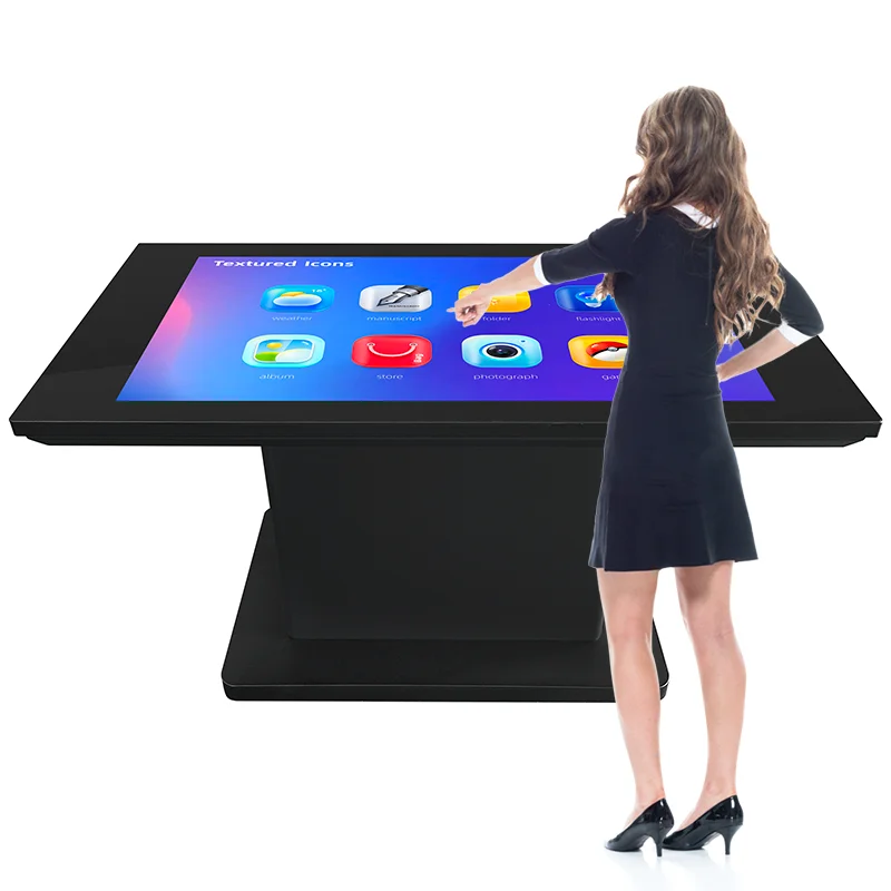 Intelligent Interactive Multi Touch Wireless Charging Dining Room Coffee Shop Smart Touch Table