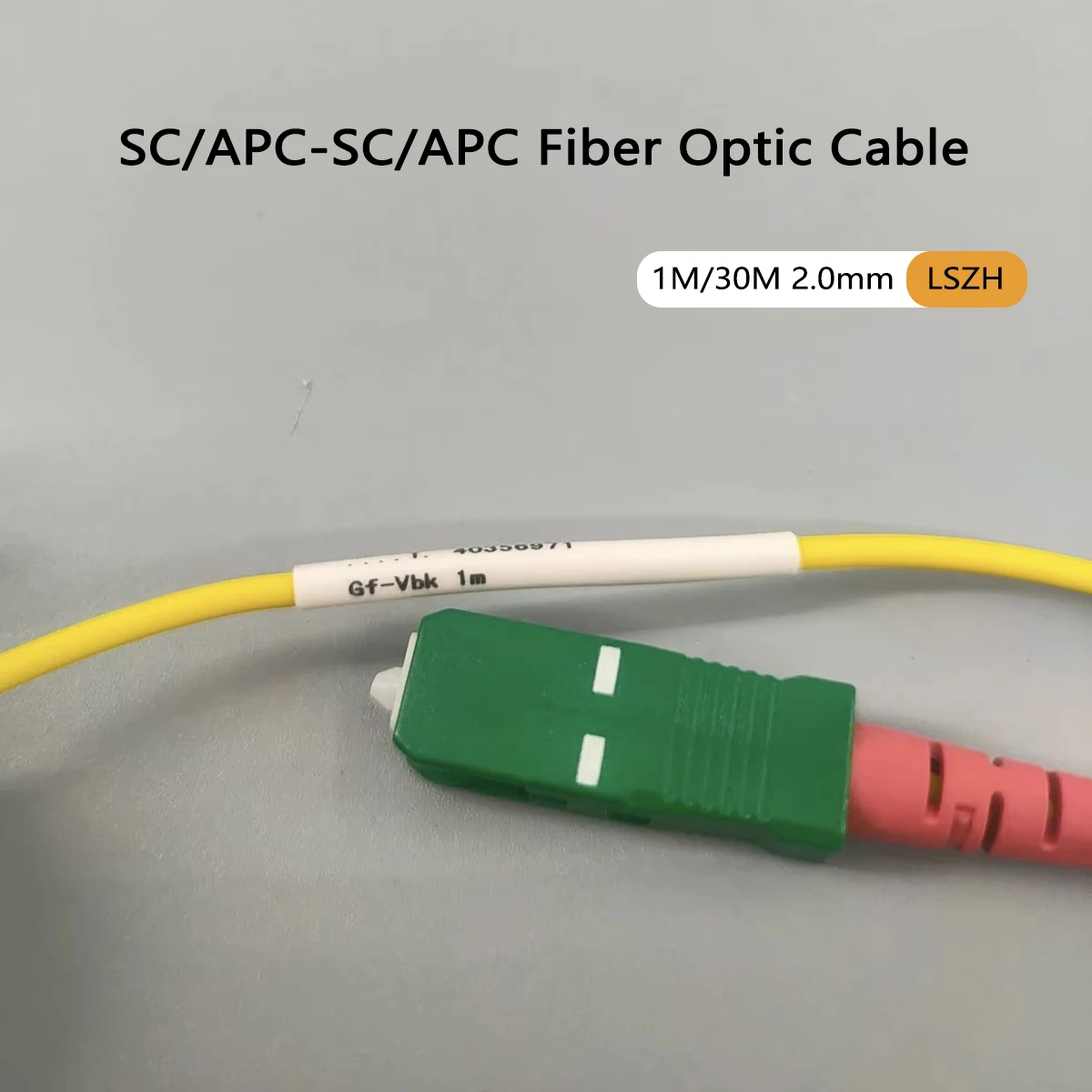 Fiber Optic Cable SC/APC To SC/APC Single Mode 1M/30M 2.0mm LSZH Bend Insensitive FTTH Indoor High Quality