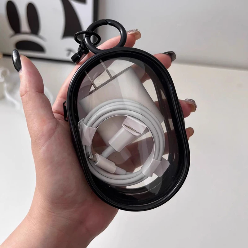 携帯電話充電器トラベルバッグ; 防水ケーブル収納オーガナイザー; 透明データケーブル充電器保護ポーチ