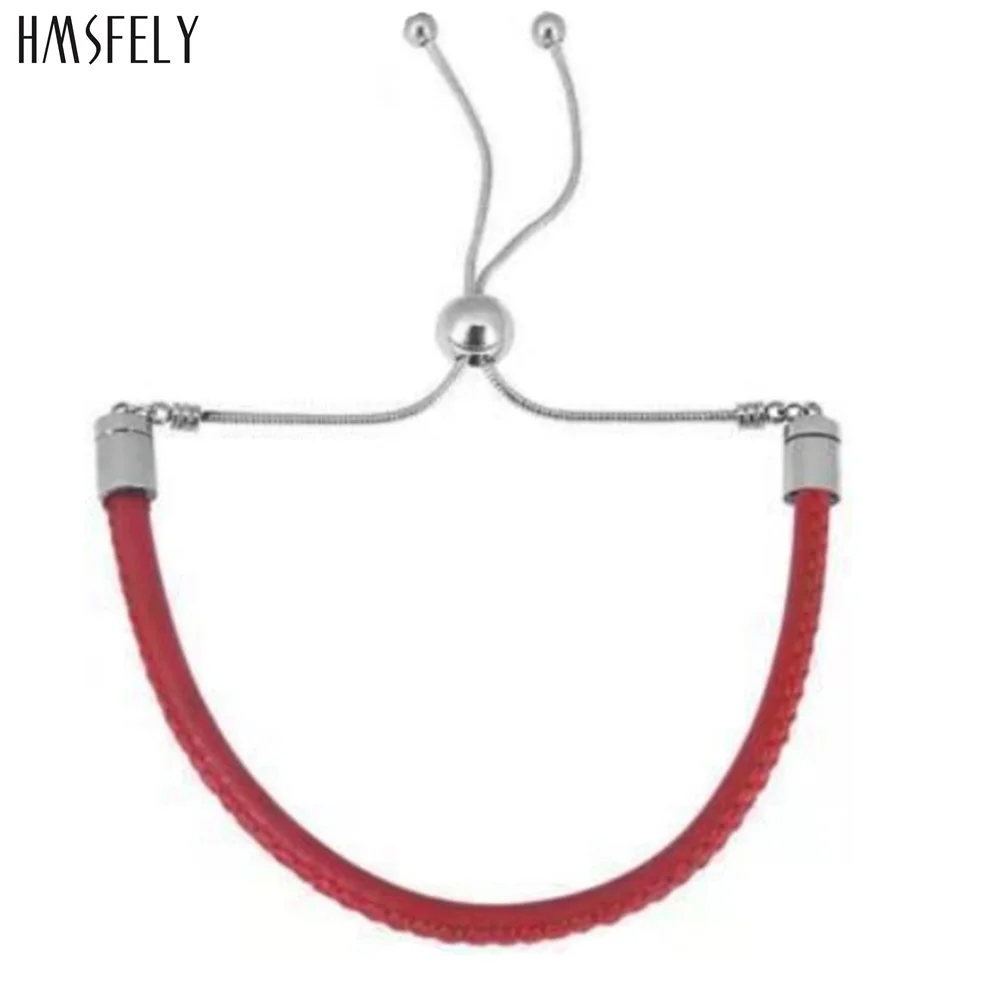 

HMSFELY Leather rope Chains Bracelet For Women DIY Charm Bracelets Adjustable Chains