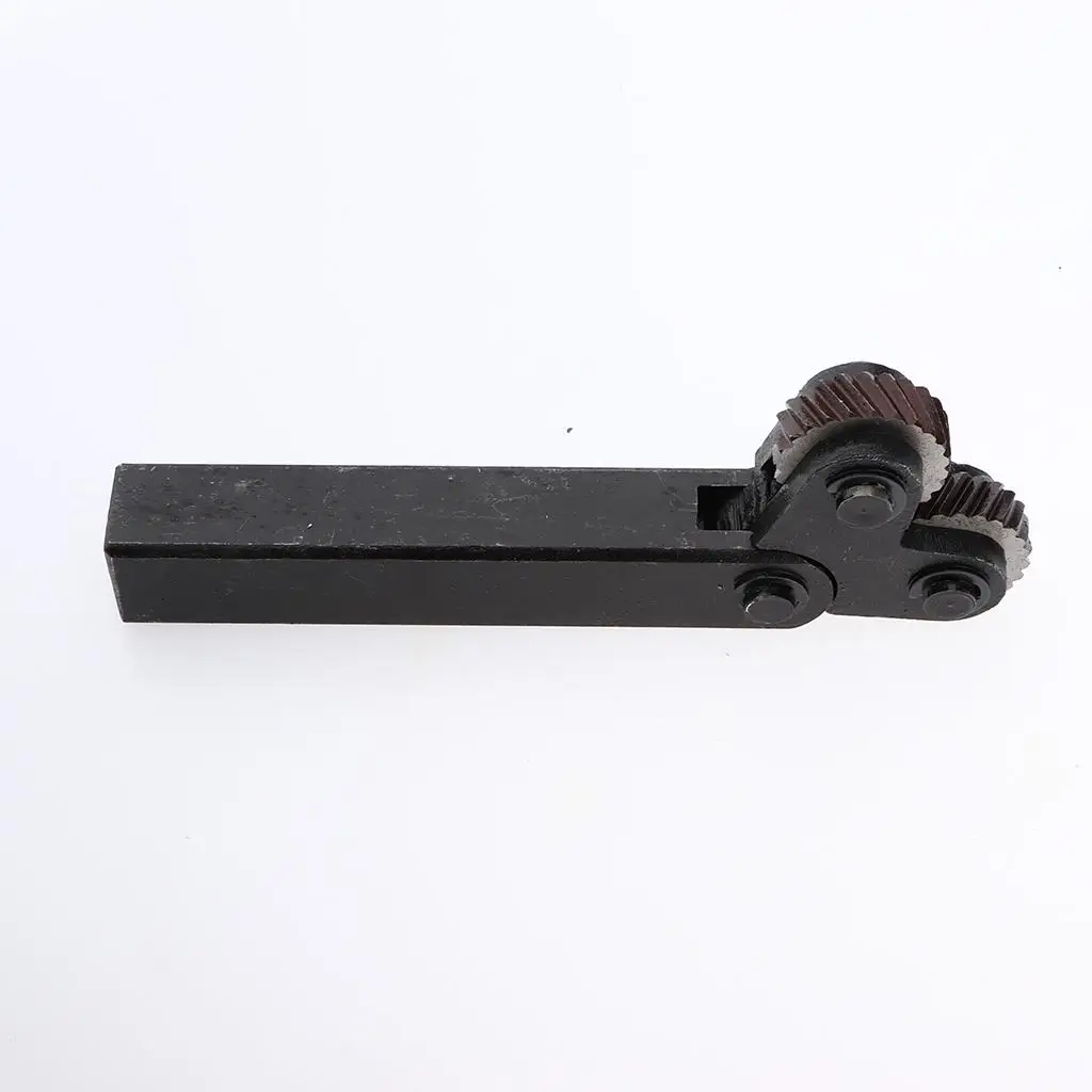 Lathe Knurling Holder Steel Material Two Wheel Bearing Tool Kit for Machine Shop and Hobby Projects