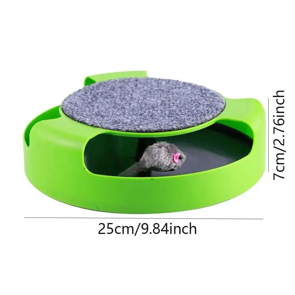 Funny Cat Toys For Indoor Cats Pet Scratching Board Turntable Catch Fake Mouse Plastic Game Cat Scratcher Cat Toy