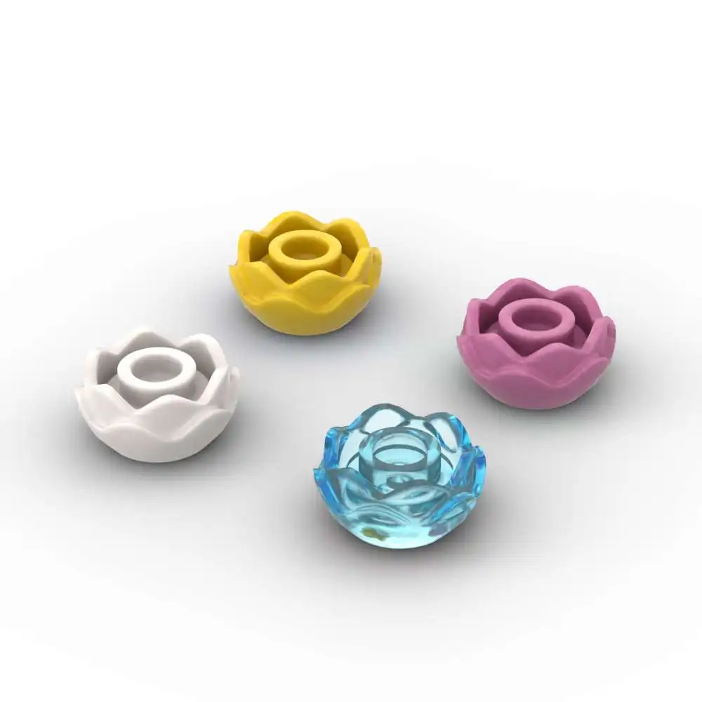 MOC 10 pièces 5904 plante fleur ronde avec 2 couches blocs de construction Kit Rose avec particules compatibles ouvertes idée jouets cadeaux pour enfants