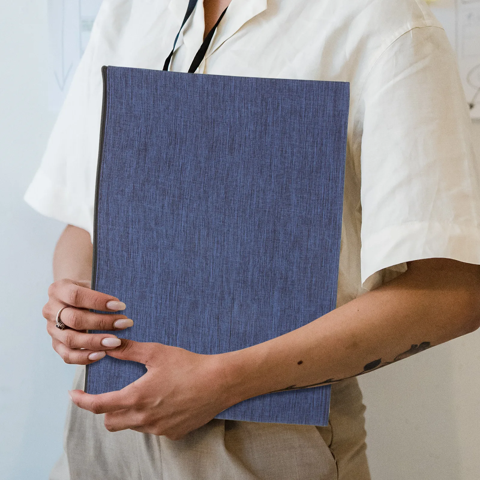 

8Pcs Portable File Bag B4 Size Waterproof Oxford Cloth Document Organizer Zip Closure for Office School